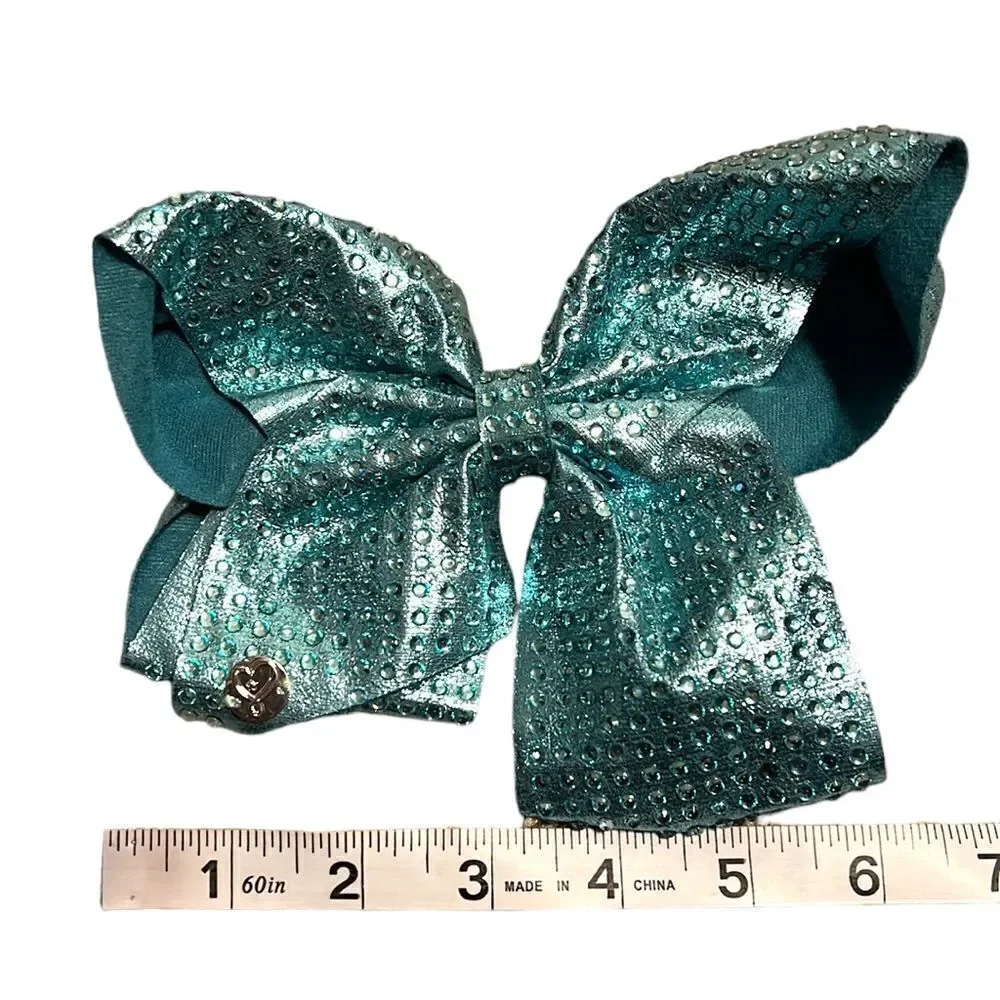 JoJo Siwa Hair Bow Set Pink Blue Rhinestone Clip Girls Oversized